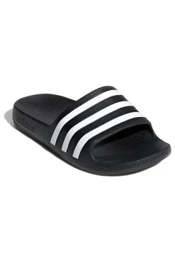 Adidas Adilette Aqua K – Schwarze Pantoletten mit goldenen Details