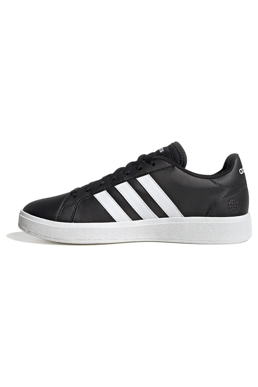 Adidas Grand Court Base 2 Schwarze Sneaker mit weißen 3-Streifen