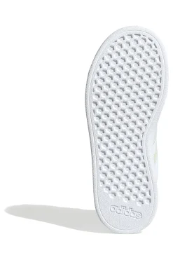 Adidas Grand Court 2.0 EL C – Weiße Sneakers mit schillernden Streifen und Klettverschluss