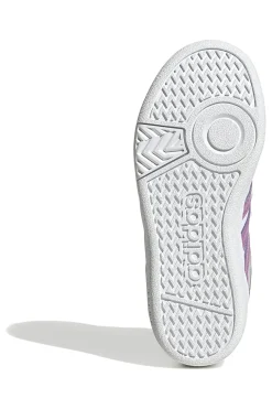 Adidas Hoops 4.0 CF C Sneaker in Weiß und Lila mit Klettverschluss