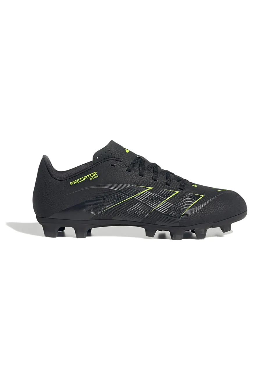Adidas Predator Club FG/MG Schwarze Fußballschuhe mit Limettendetails