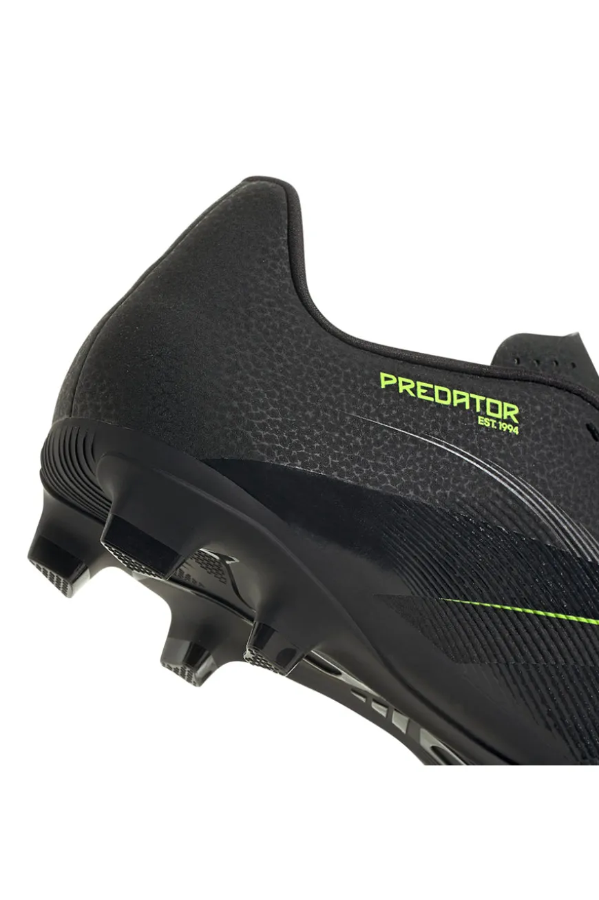 Adidas Predator Club FG/MG Schwarze Fußballschuhe mit Limettendetails