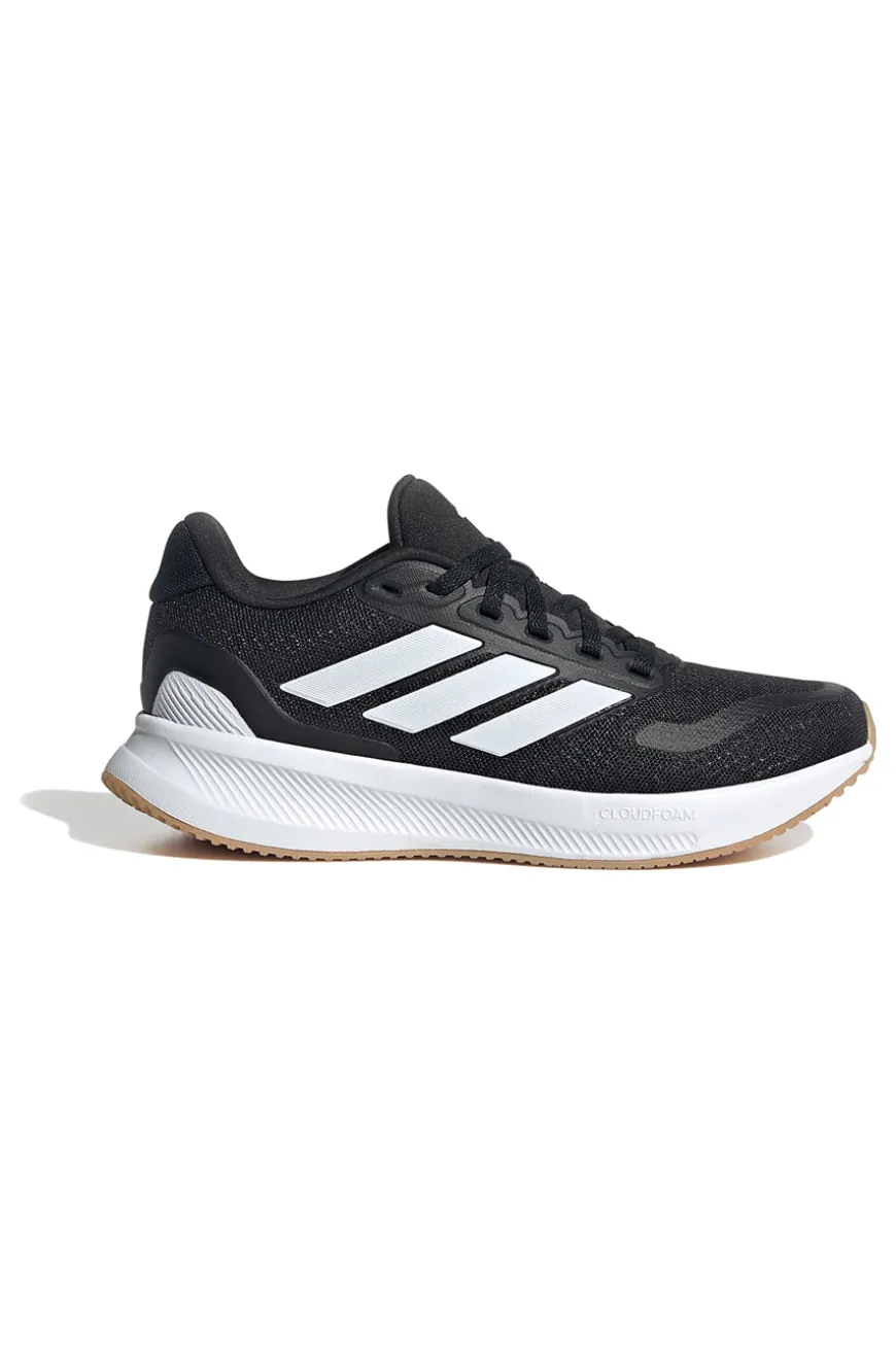 Adidas Runfalcon 5 J Schwarze Laufschuhe mit atmungsaktivem Obermaterial