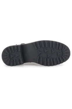 Anfibi neri con cerniera laterale e fascia frontale ME&ME RQ24W13D