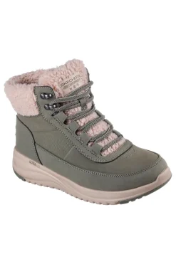 Anfibi verdi impermeabili con interno in pelliccia Skechers ON-THE-GO STELLAR ALPINE ADVENTURE