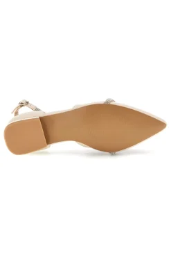 Ballerine beige a punta con cinturino Burani 51098C841