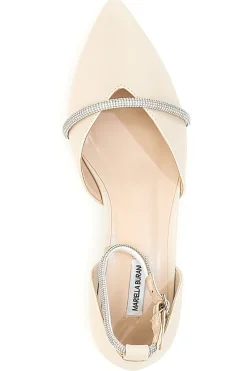 Ballerine Beige a Punta con Strass Mariella Burani 51098