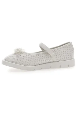 Ballerine Bianche Con Cinturino e Strappo Pitt Kids 7701