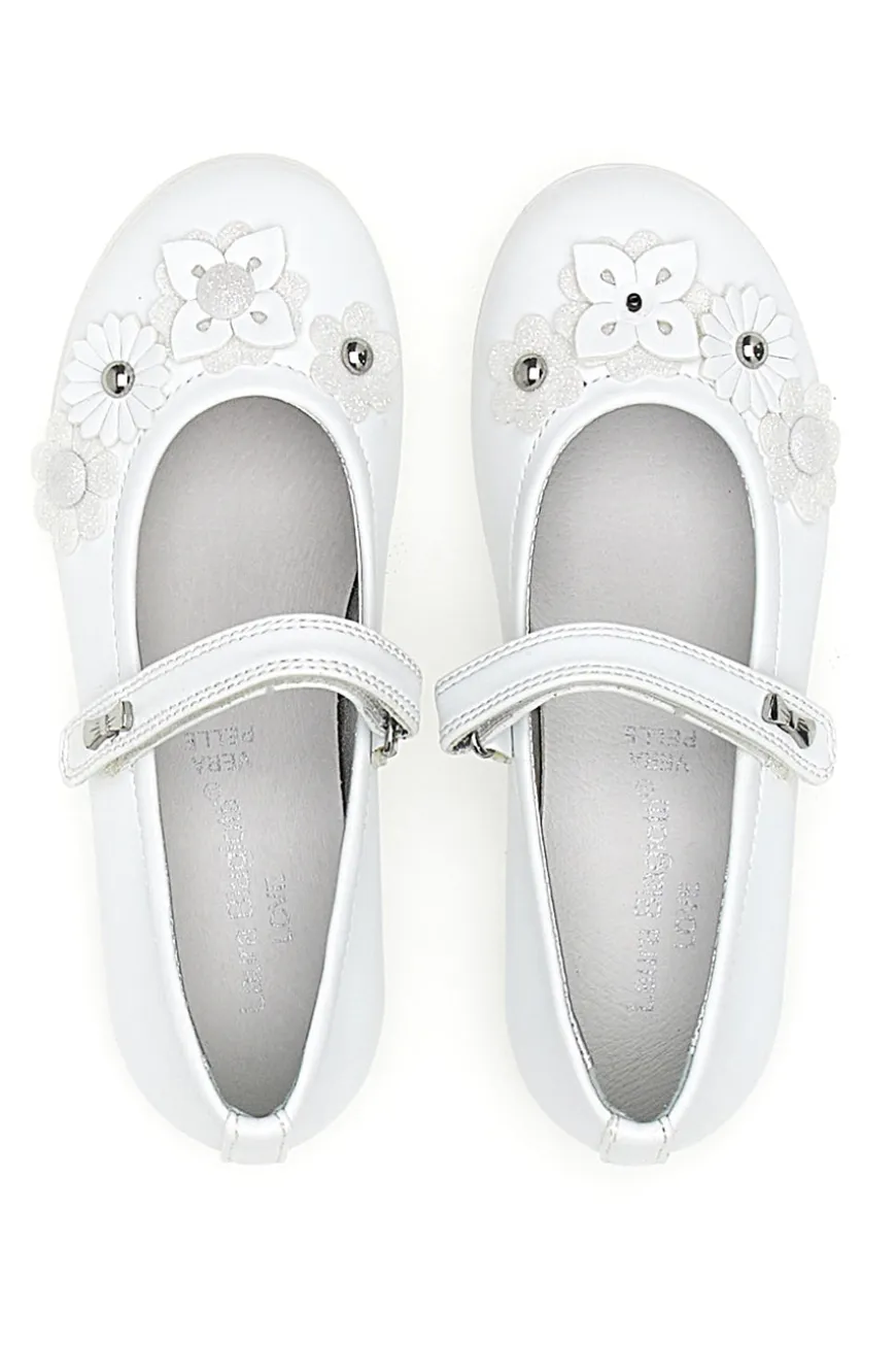 Ballerine Bianche con Cinturino e Soletta in Vera Pelle LAURA BIAGIOTTI AG17081
