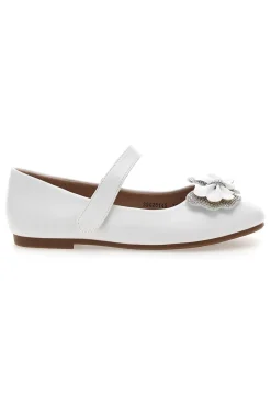 Ballerine Bianche con Cinturino e Fiocco a Fiore GRAZIE GIRL 39G2514S
