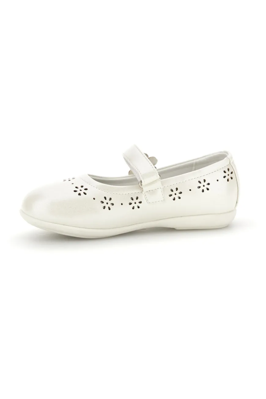 Ballerine Bianche con Fiori Traforati Energy E510