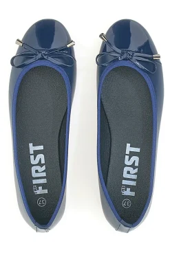 Ballerine blu con fiocco decorativo The First IDE1070