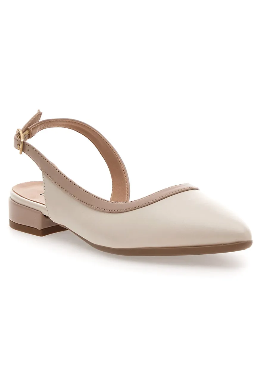 Ballerine Burro e Nude Con Cinturino Slingback Pittarello Couture 6011