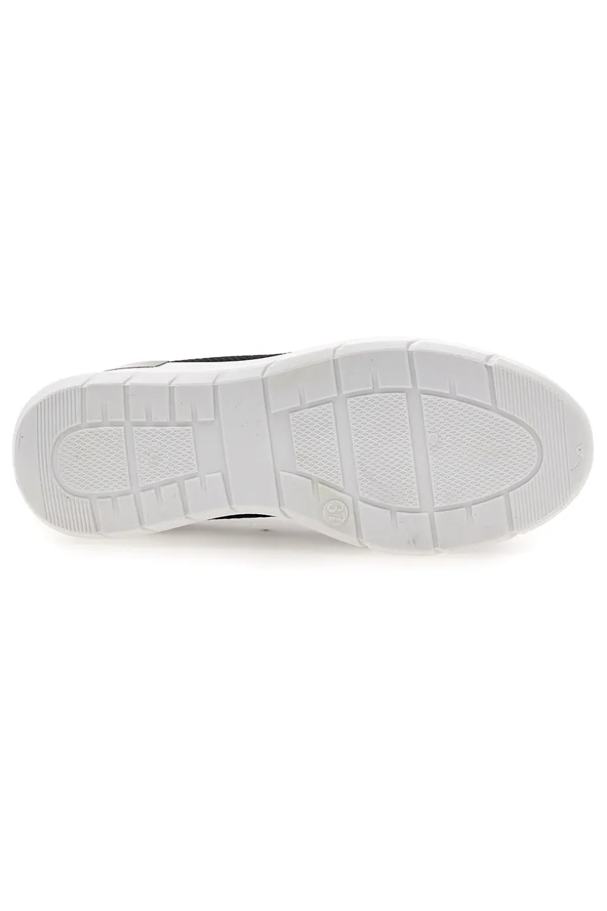 Ballerine da donna nero in tessuto traforato Me & me TF090236