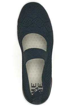 Ballerine da donna nero in tessuto traforato Me & me TF090236