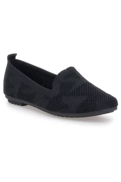 Ballerine Mocassini neri in tessuto con soletta morbida The First PRESZ32