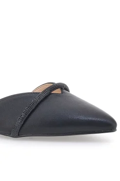 Ballerine Nere a Punta con Strass Neri Mariella Burani 51098