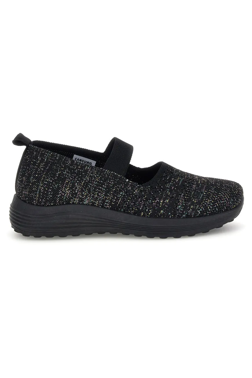 Ballerine nere con fascia elastica Canguro CA1214