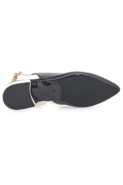 Ballerine Nere e Beige Con Cinturino Slingback Pittarello Couture 6011