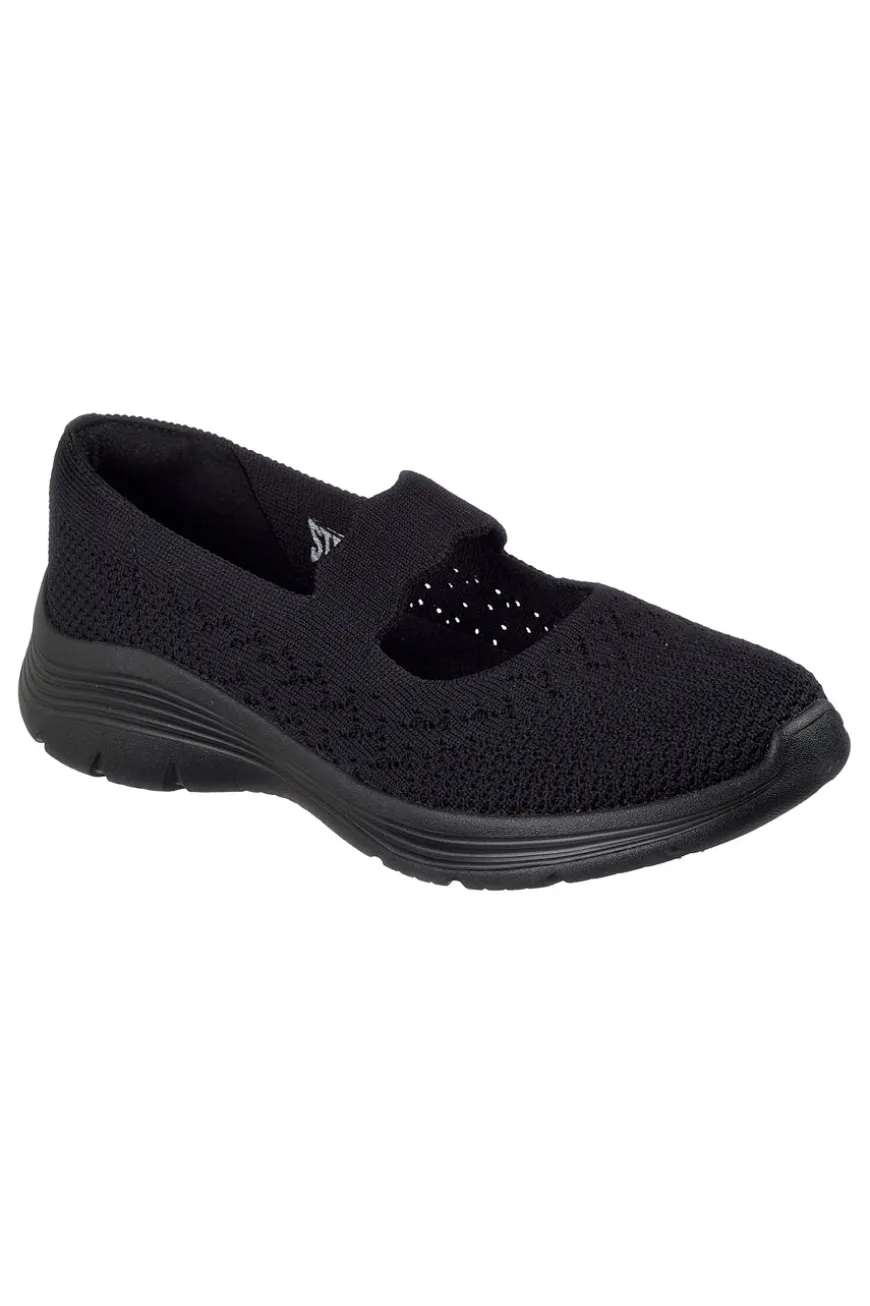 Ballerine nere in maglia Skechers BEDFORD CHEERFUL GLOW