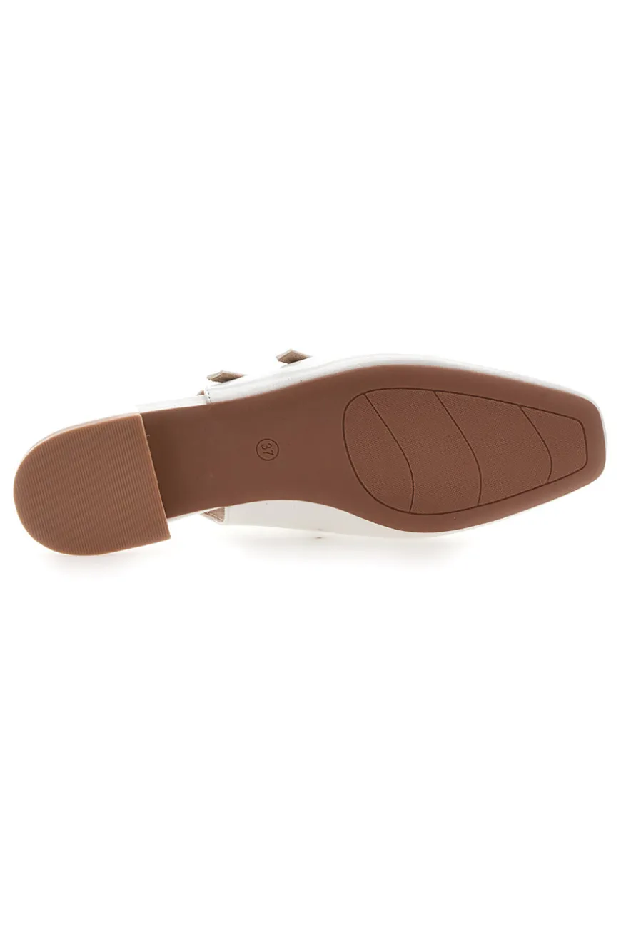 Ballerine Slingback Bianchi Effetto Vernice con Cinturini LE HAVRE PARIS CMJ2405313