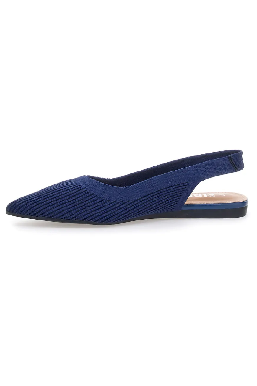 Ballerine slingback blu in tessuto The First PREA617