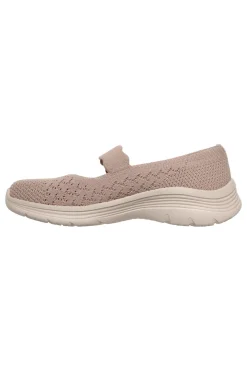 Ballerine taupe in maglia Skechers BEDFORD CHEERFUL GLOW