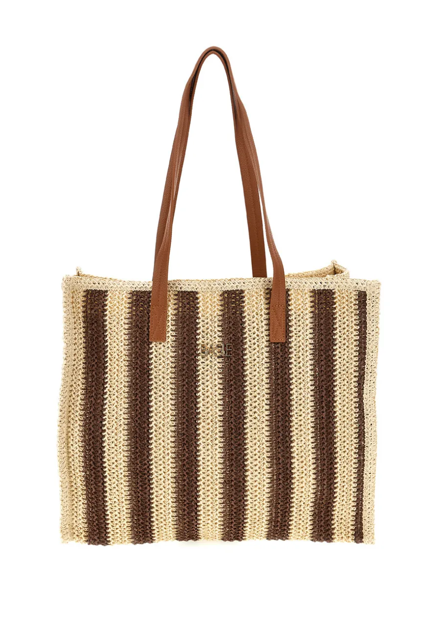 Basile gewebt beige und braun Strandtasche BA27409