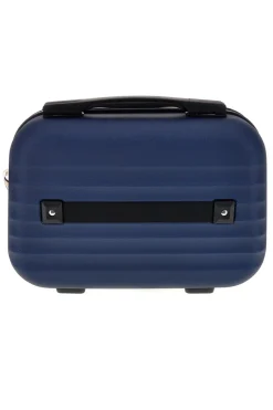 Beauty case blu rigido con tracolla Prima riga Pr194