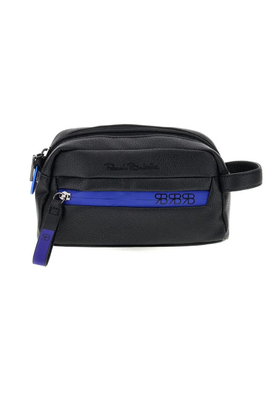 Beauty Case Nero con Dettaglio Blu Renato Balestra 62140/XS/SRBU6