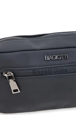 Beauty case nero con manico e zip frontale Biagiotti MOI LB25W-464/1/BUST