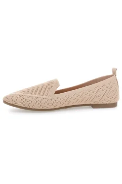 Beigefarbene Ballerinas aus Stoff mit weicher Innensohle The First PRE1