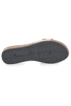 Beige Hausschuhe mit dekorativer Schnalle FUN BEACH 181003