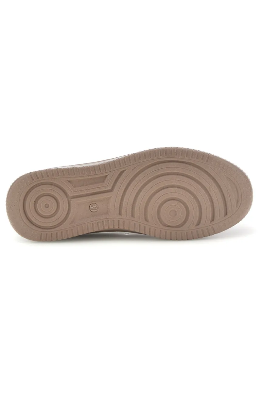 Beige Pantoletten aus perforiertem Stoff Mio tempo tf2508059