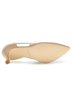 Beige spitze Pumps mit seitlichem Ausschnitt Pittarello glam 3970