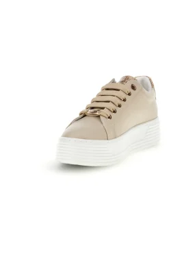 Beige Turnschuhe mit seitlichem Reißverschluss Plattform Burani 52031C769