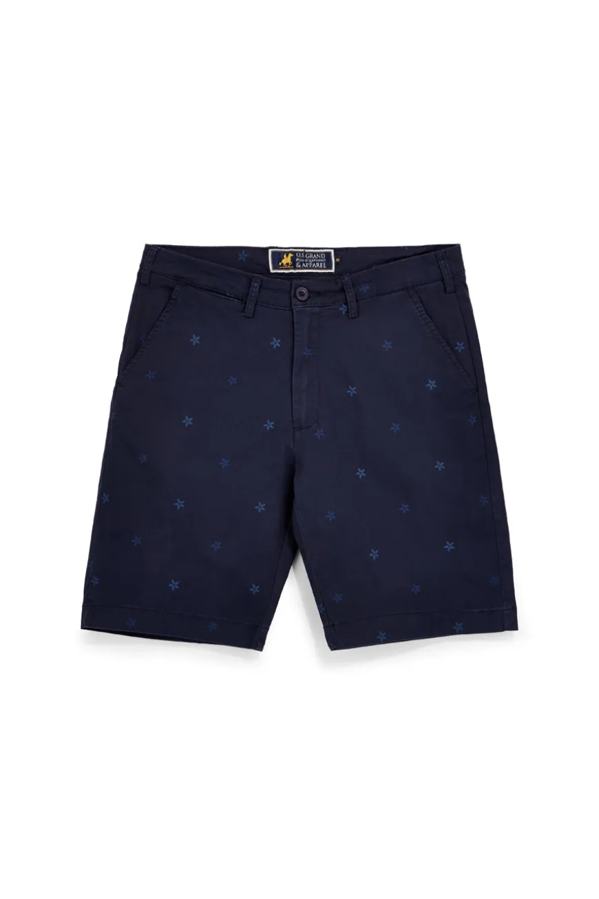 Bermuda blu con fantasia micro stelle U.s.grand polo US61050M