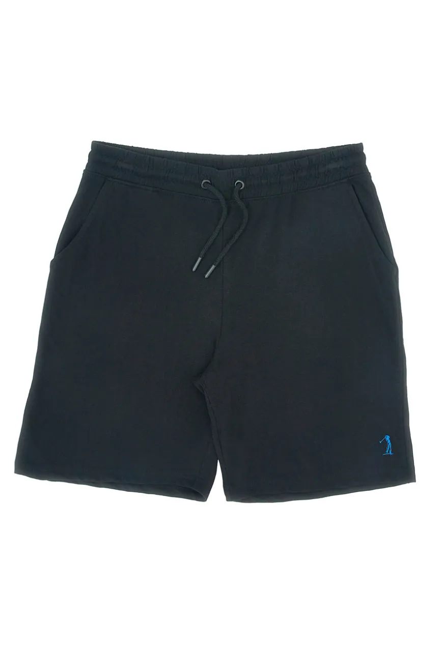 Bermuda neri in cotone con logo ricamato Us golf BE001