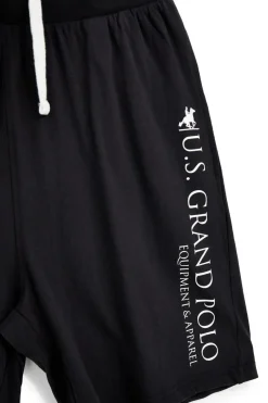 Bermuda nero in cotone U.s.grand polo US61713M