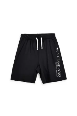 Bermuda nero in cotone U.s.grand polo US61713M