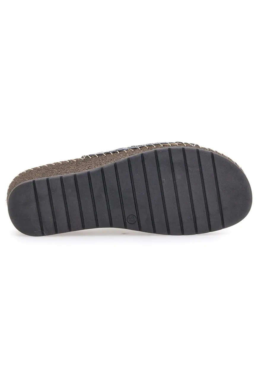 Blaue Keilpantoffeln Pittarello 42047