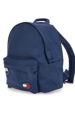 Blauer Stoffrucksack mit Tommy Daily Backpack-Logo