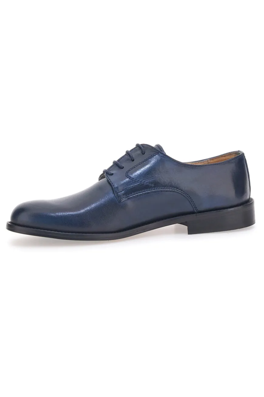 Blaue Schnürschuhe aus echtem Leder Pittarello 7720