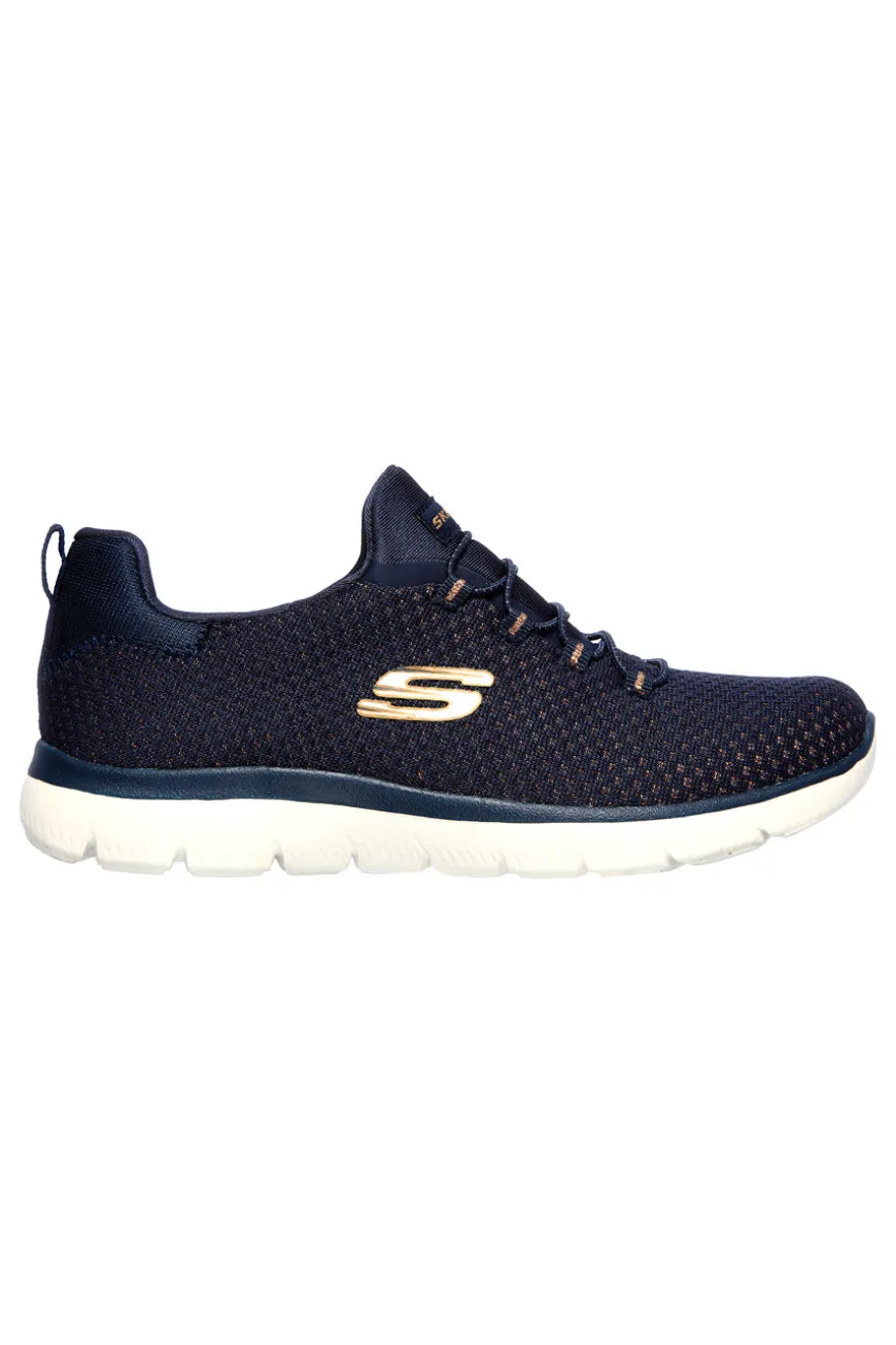 Blaue Sneakers mit Memory Foam-Sohle SKECHERS SUMMITS-BRIGHT BEZEL