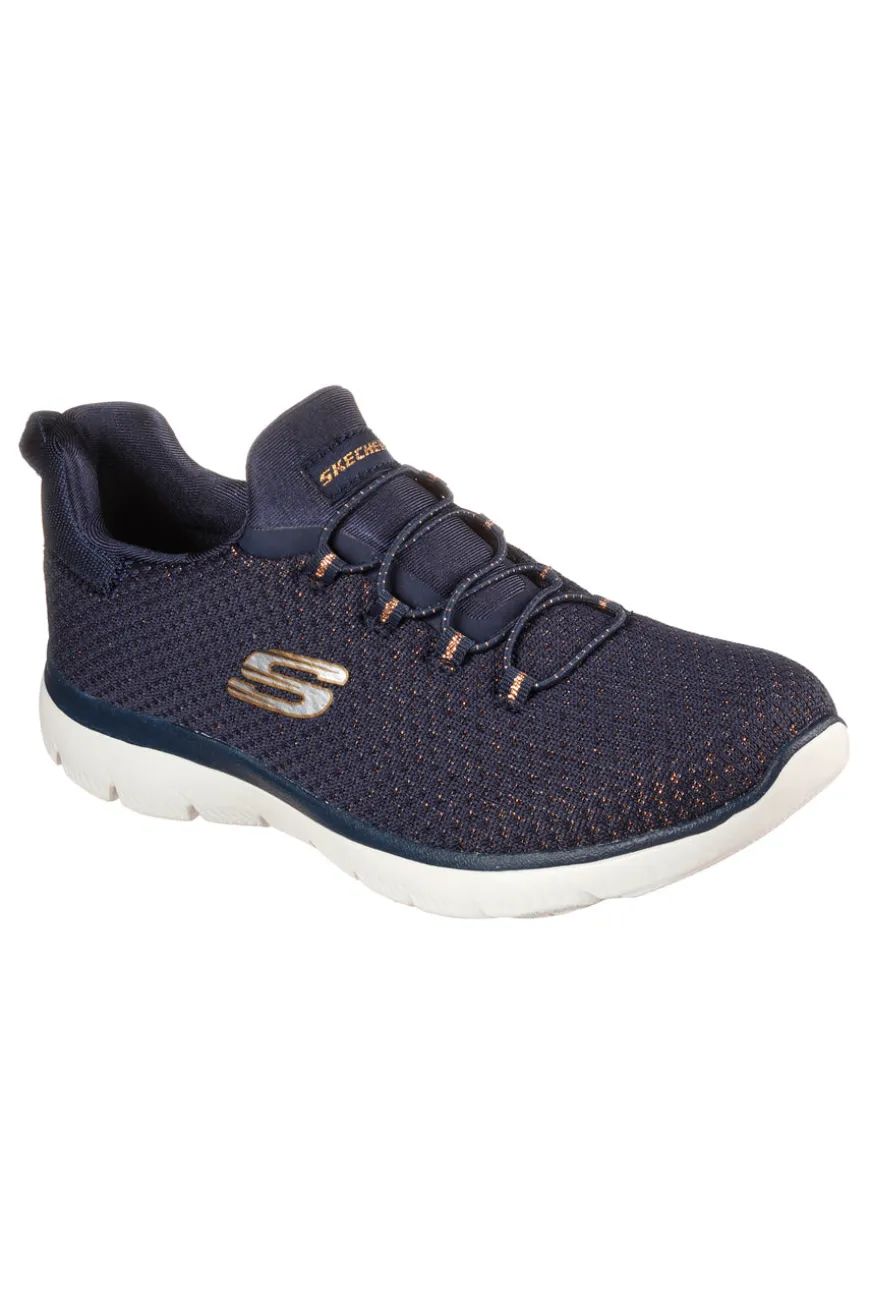 Blaue Sneakers mit Memory Foam-Sohle SKECHERS SUMMITS-BRIGHT BEZEL