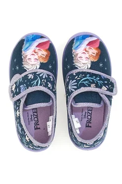 Blaue und violette Schuhe für die ersten Schritte mit FROZEN-Aufdruck 18FII4S41LA
