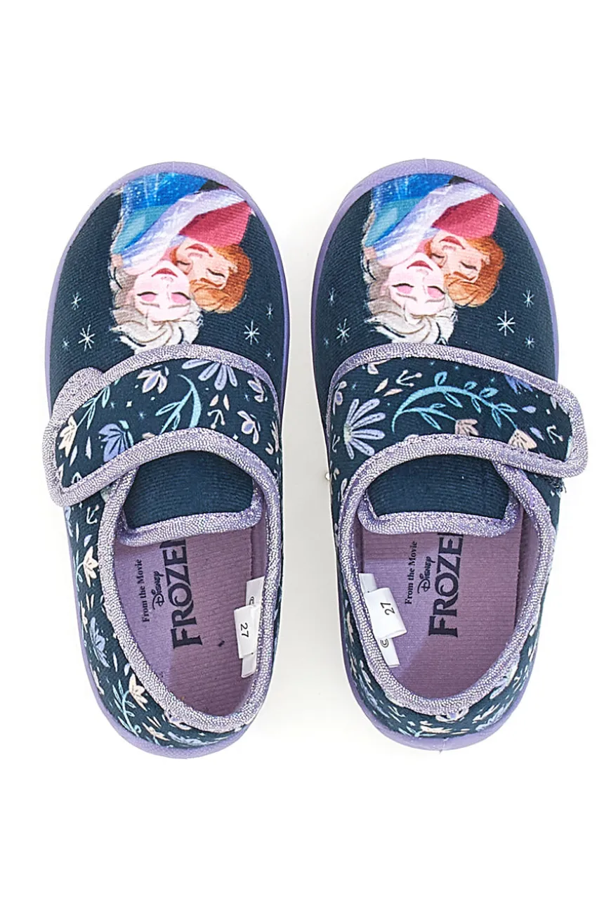 Blaue und violette Schuhe für die ersten Schritte mit FROZEN-Aufdruck 18FII4S41LA