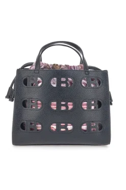 Borsa a Mano Nera con Sacchetto Interno Colorato LAURA BIAGIOTTI RICKIE