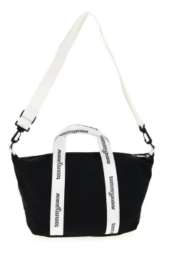 Borsa a Mano Nera in Tessuto con Bande Logo Tommy Jeans 18460