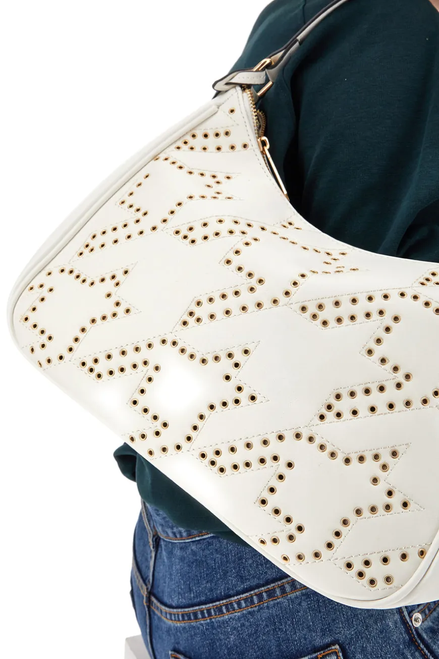 Borsa a Spalla Bianca Con Tracolla Lancetti Norvil 109-3